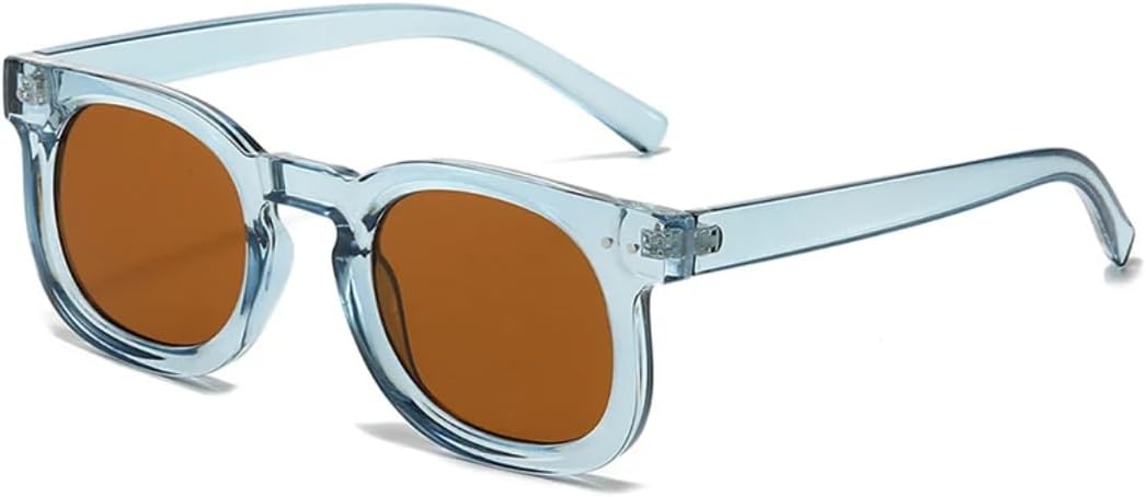 

Солнцезащитные очки для мужчин и женщин - защита UV400 - маленькие прозрачные градиентные заклепки, цвет панк, синий чай, для занятий спортом на открытом воздухе и вождения DSVIGF, Blue Tea