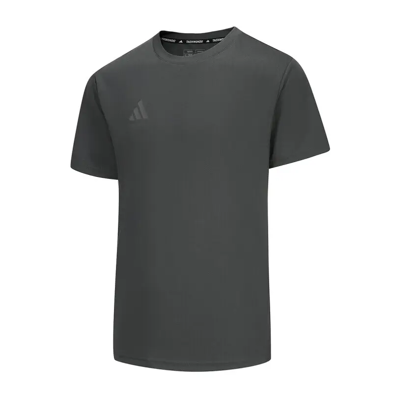 Футболка для тхэквондо Unisex Dark Gray Adidas, темно-серый — фото 3