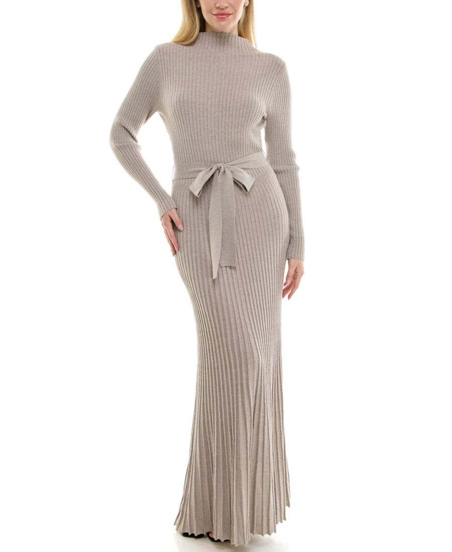 

Женское платье-свитер с поясом и воротником-стойкой Taylor, Slate