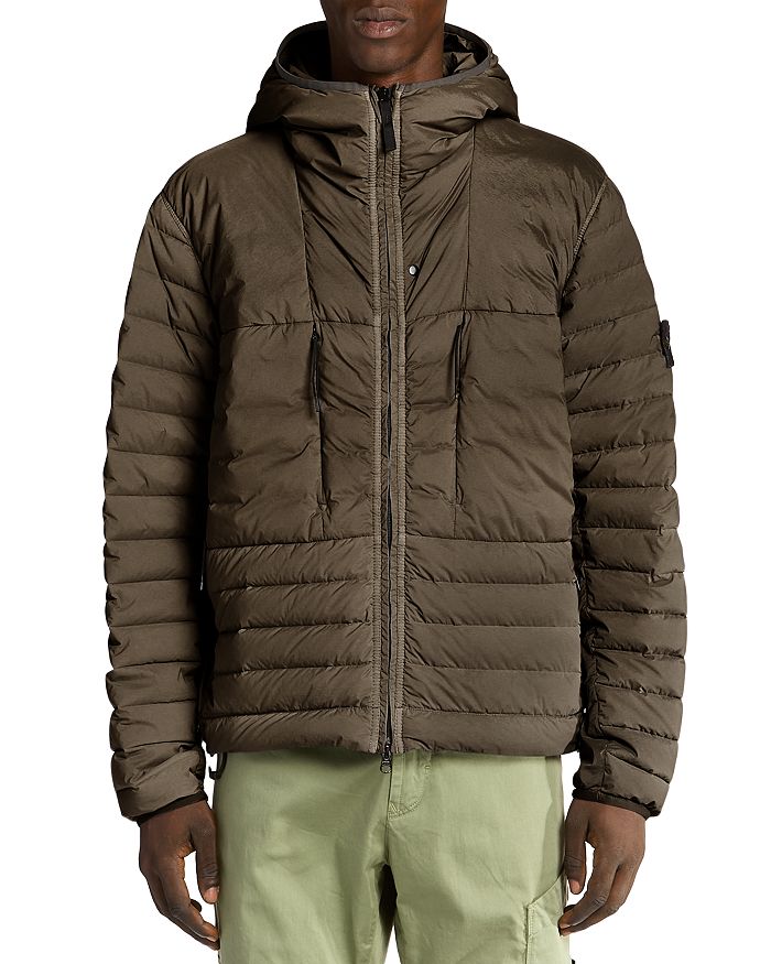 

Утеплённая куртка с капюшоном Stone Island, зеленый