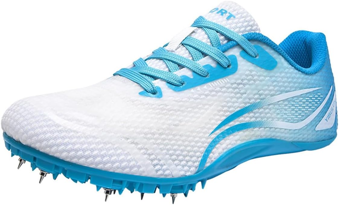 

Мужские легкая легко дышащая обувь для трековых и полевых видов спорта, кроссовки для бега и прыжков, тренировочные кроссовки для метания Donfaauk, синий