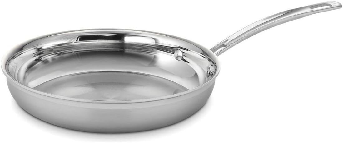 

Cuisinart MCP22-24N Multi Clad Pro, трехслойная сковорода, 10 дюймов, открытая, Open Skillet