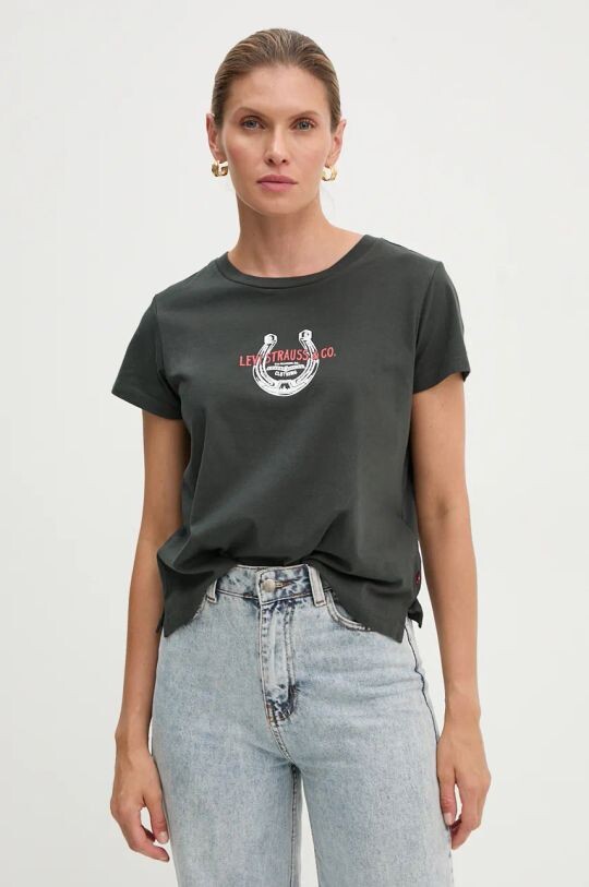 

Хлопковая футболка Levi's, черный