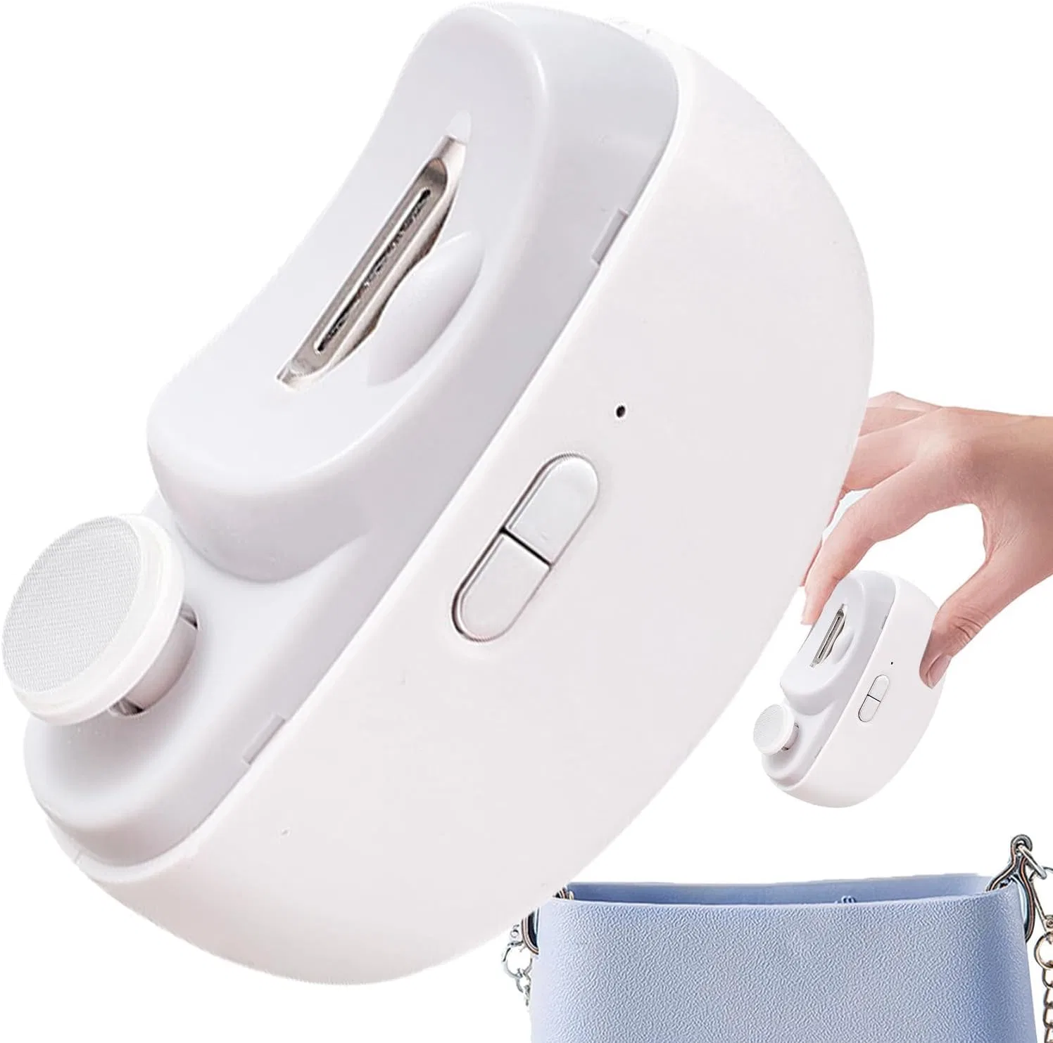 Автоматические электрические кусачки для ногтей 2-в-1 с USB-зарядкой Generisch, White