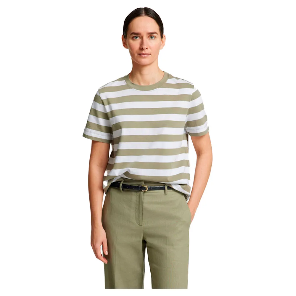 

Футболка с коротким рукавом Selected Essential Striped Boxy, зеленый