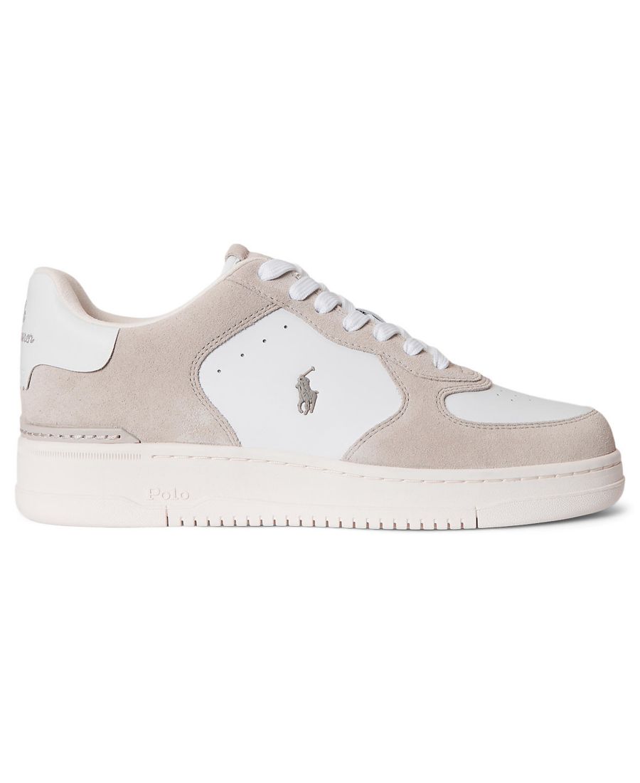 Мужские кроссовки Masters Court с закругленным носком Polo Ralph Lauren, Beige/White — фото 2