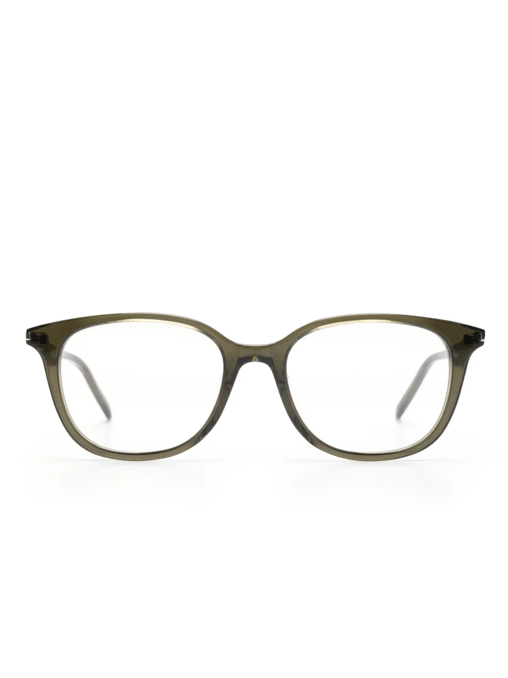 

Очки в оправе трапециевидной формы Saint Laurent Eyewear, зеленый