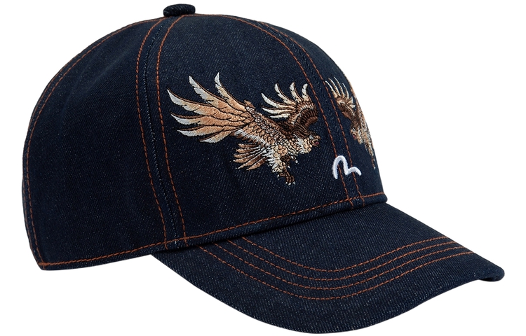 

EVISU Бейсболка унисекс джинсовая синяя, Denim Blue