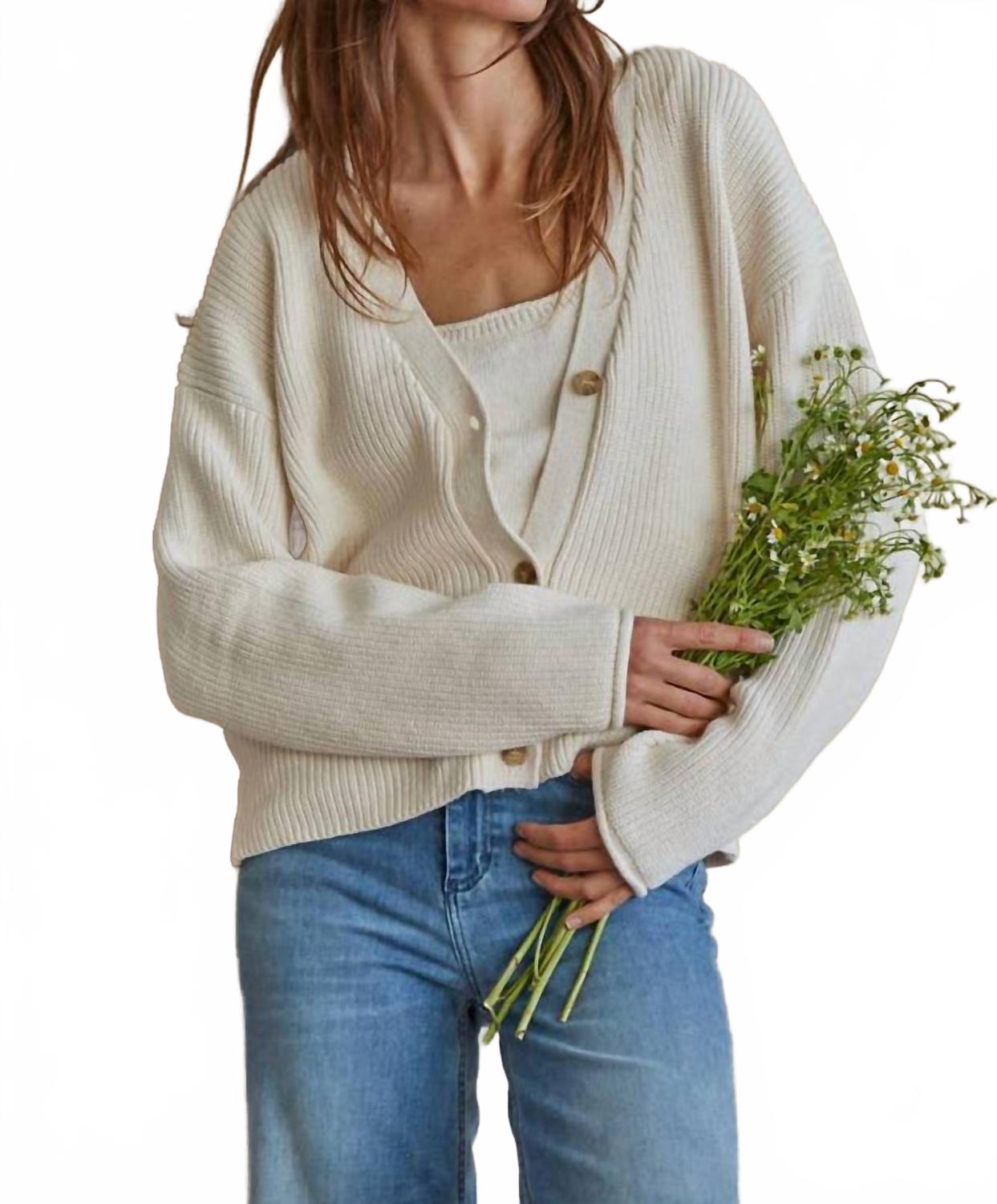 

Кардиган Kacey с пуговицами цвета слоновой кости By Together