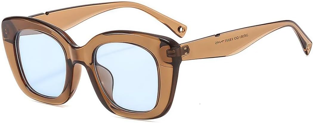 

Солнцезащитные очки с защитой от УФ-излучения UV400 | Толстая оправа с леопардовым принтом | Линзы конфетных цветов для занятий спортом на открытом воздухе и вождения LXLHWN, Brown Blue