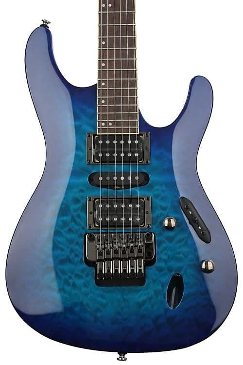 

Электрогитара Ibanez S670QMSPB Electric Guitar - Sapphire Blue, Синий, Электрогитара Ibanez S670QMSPB Electric Guitar - Sapphire Blue