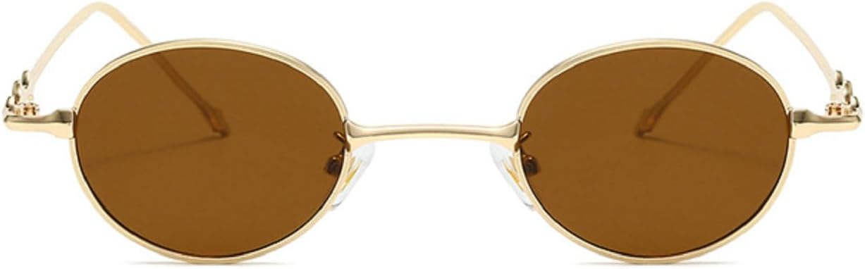 

Роскошные овальные солнцезащитные очки для женщин, стильная металлическая оправа, маленькие круглые солнцезащитные очки, модные очки для женщин, защита от ультрафиолета UV400 2673 Melrose, Brown