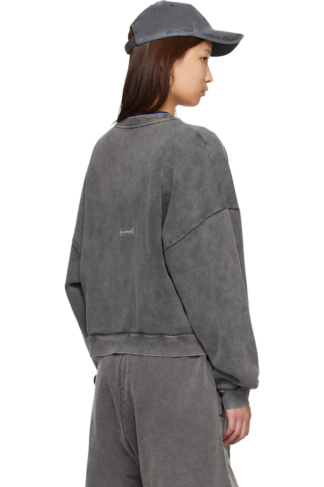 Acne Studios Толстовка с серым логотипом и нашивкой — фото 3