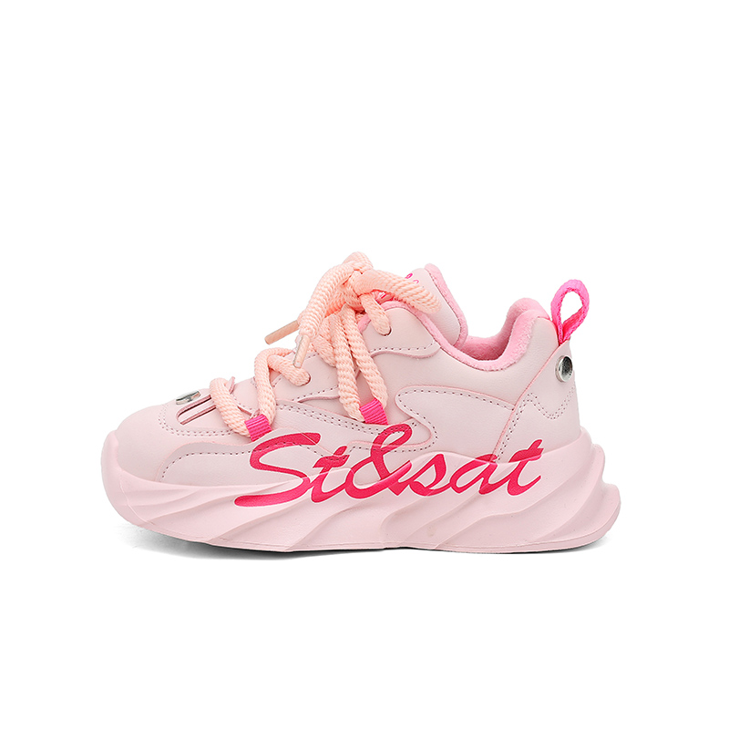 

Водонепроницаемые, водоотталкивающие, нескользящие, износостойкие детские хлопковые кроссовки для детей ST&SAT, черный/золотой