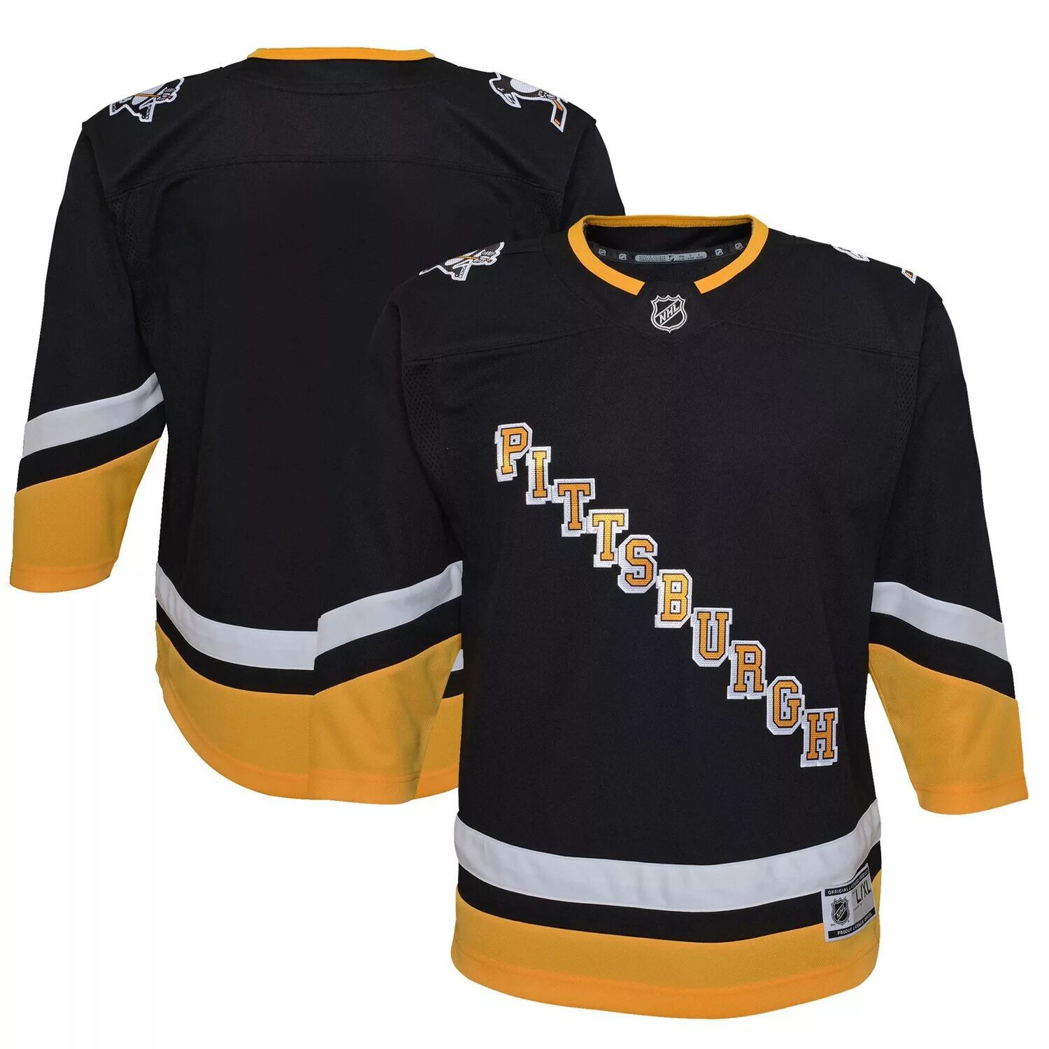 

Молодежная футболка Black Pittsburgh Penguins 2021/22 Альтернативная премьер-лига Outerstuff