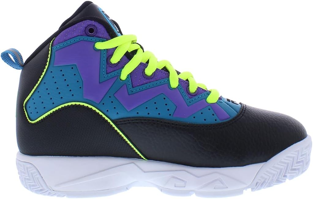 Кроссовки Fila Unisex-Child Kid's Fila Mb, черный/желтый/фиолетовый — фото 3