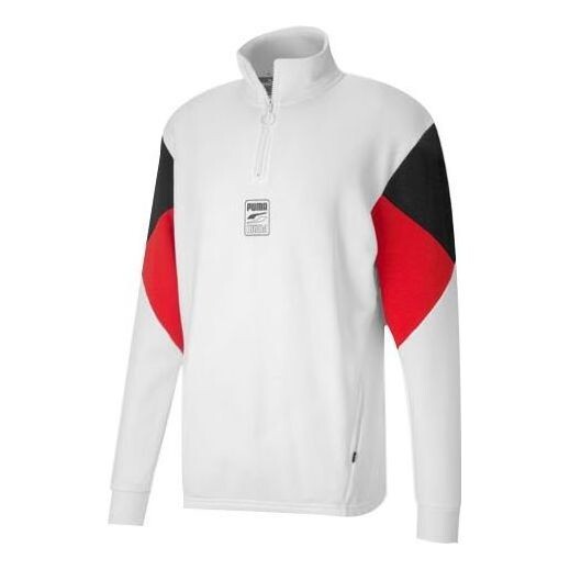 

Свитер rebel half-zip tr 'white black red' Puma, белый