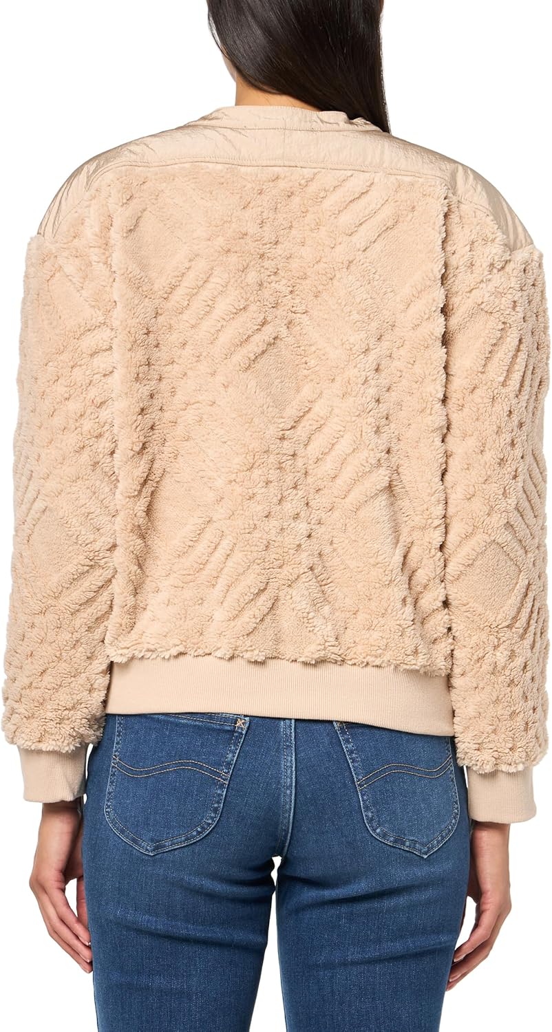 Женская куртка Tommy Hilfiger из искусственной шерсти на молнии длиной 1/4, Light Fawn — фото 2