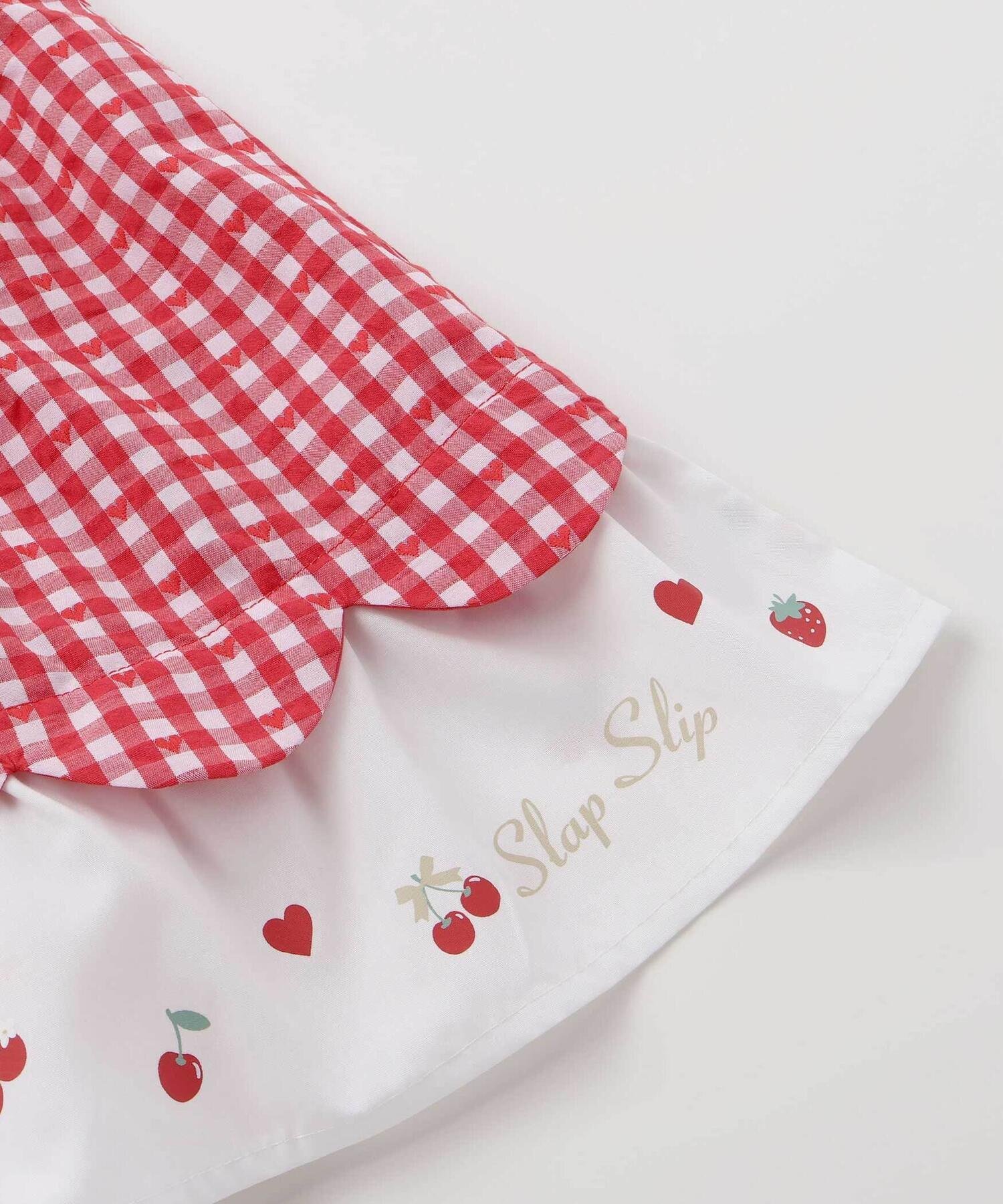 Платье в клетку с многоярусным воротником (80-130 см) в тон SLAP SLIP, Red — фото 4