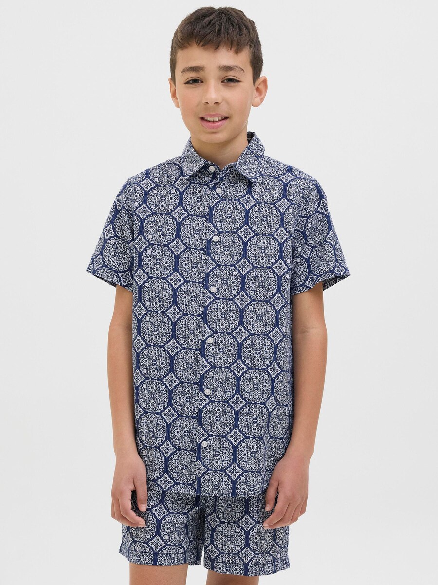 Рубашка на пуговицах классического кроя Jack & Jones Junior, темно-синий — фото 2