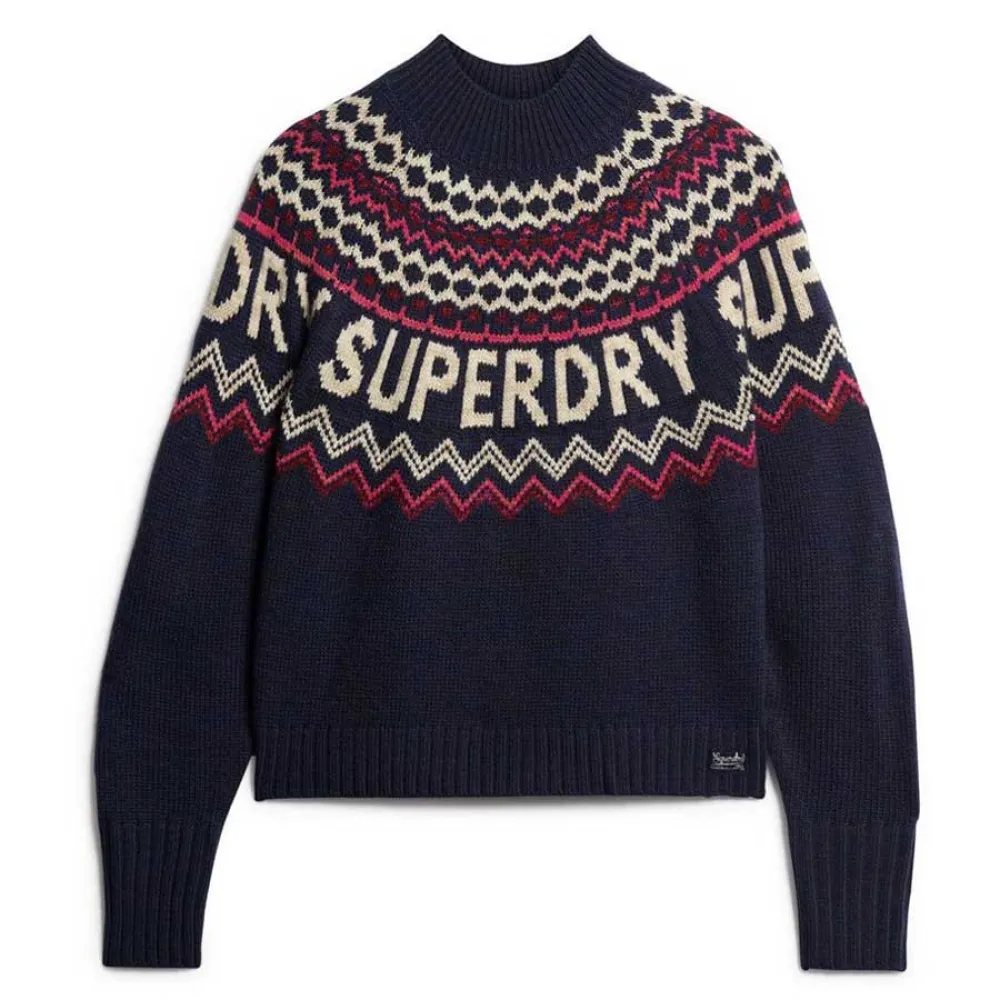 

Свитер Superdry Fairisle Branded Jumper, синий