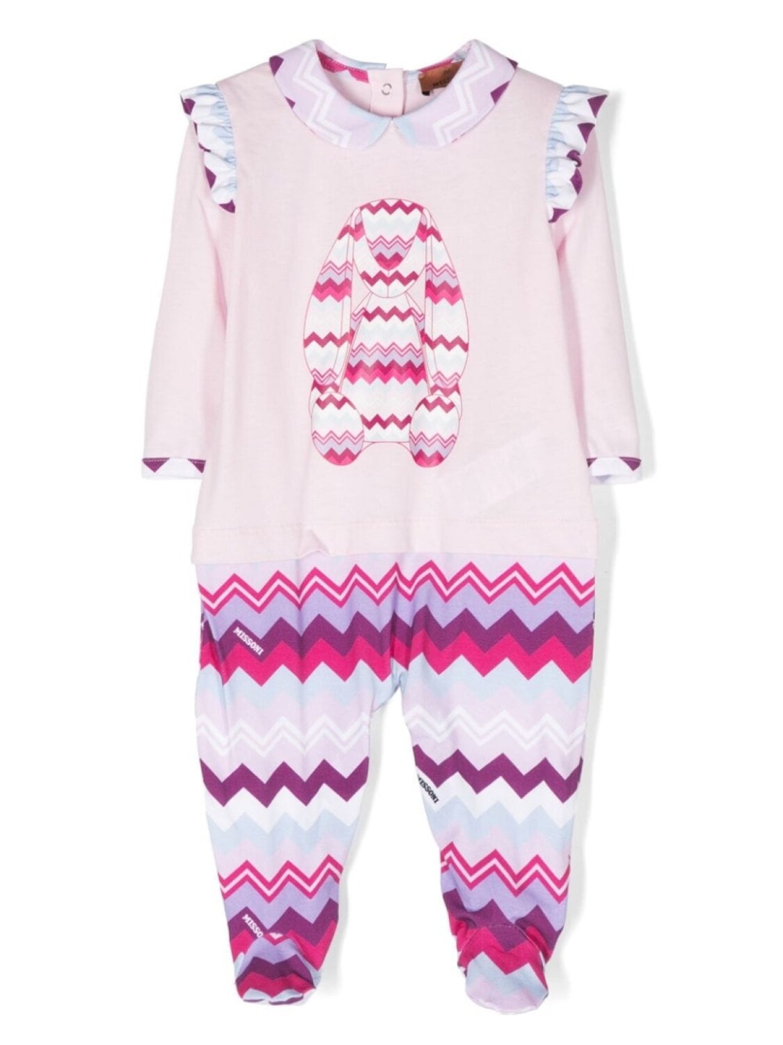 

Missoni Kids пижама с узором зигзаг, розовый