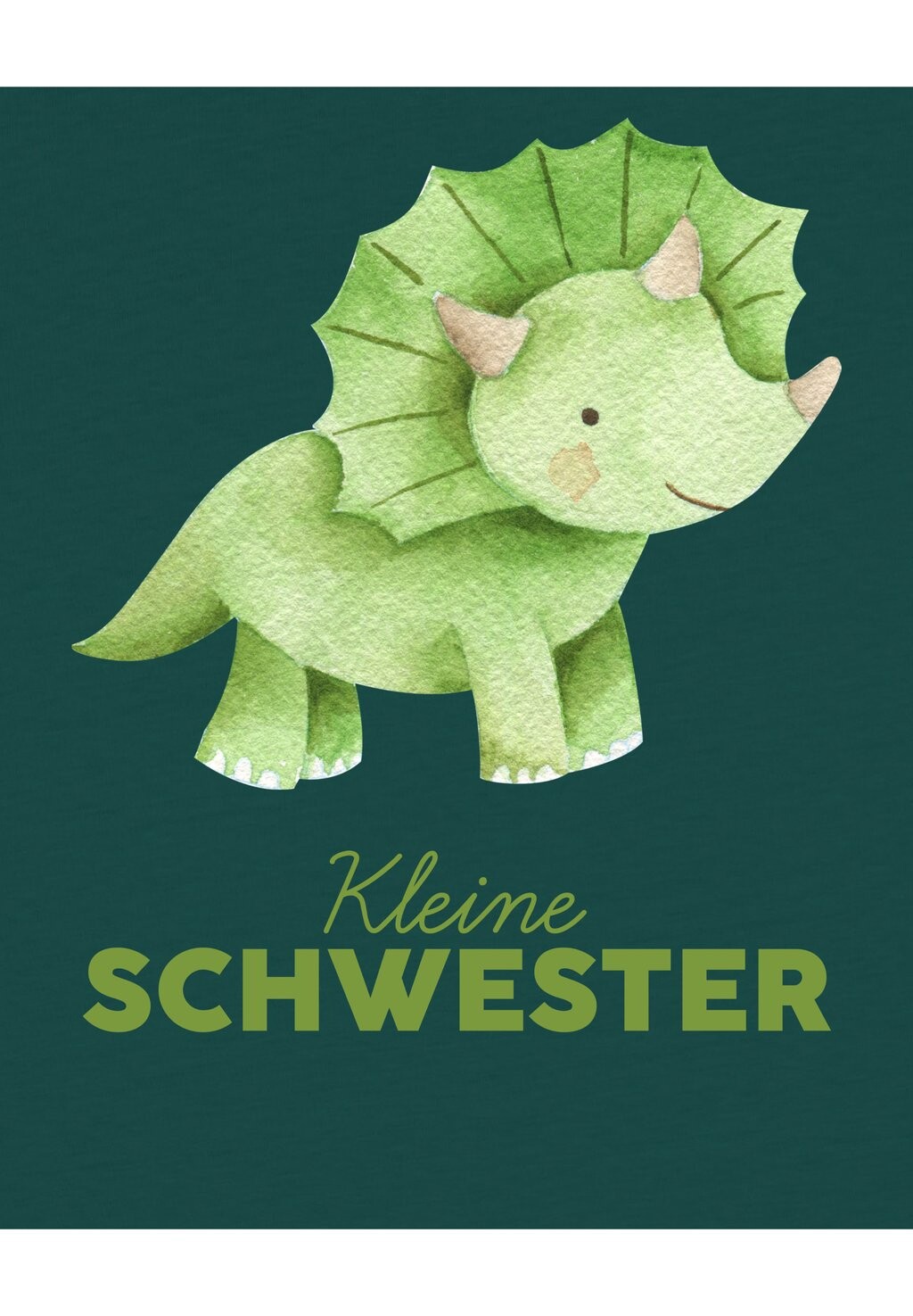 

Футболка с принтом DINOSAURIER 01 KLEINE SCHWESTER watapparel, темно-зеленый