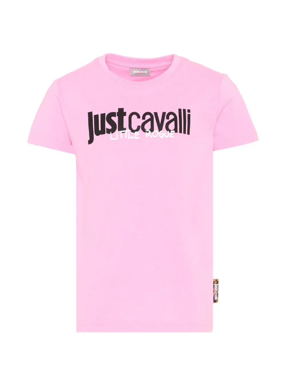 Футболка с коротким рукавом и принтом логотипа Just Cavalli Kids, розовый