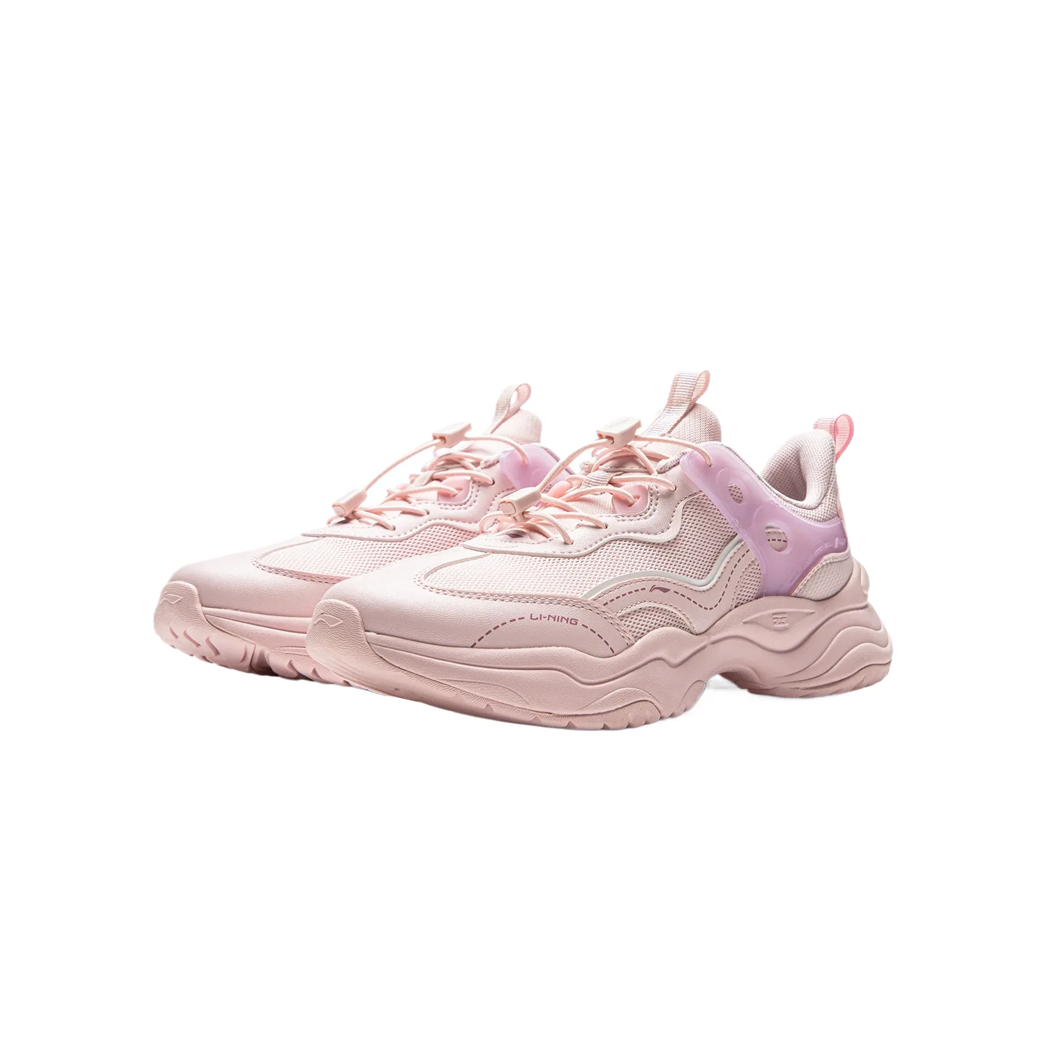 YOUNG Li-Ning YOUNG Sportlife низкие кроссовки для подростков в светло-розовом красном цвете — фото 3
