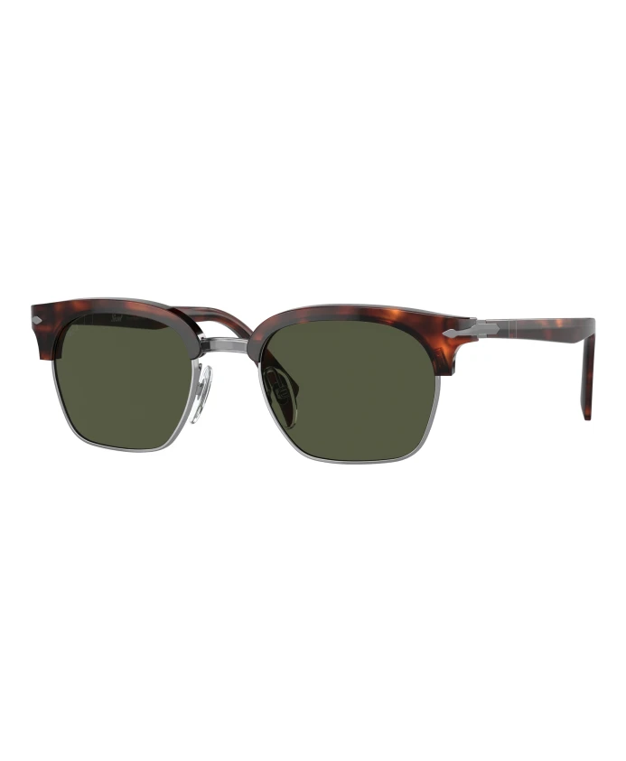 

Солнцезащитные очки с зелеными линзами в пластиковой оправе Persol, коричневый