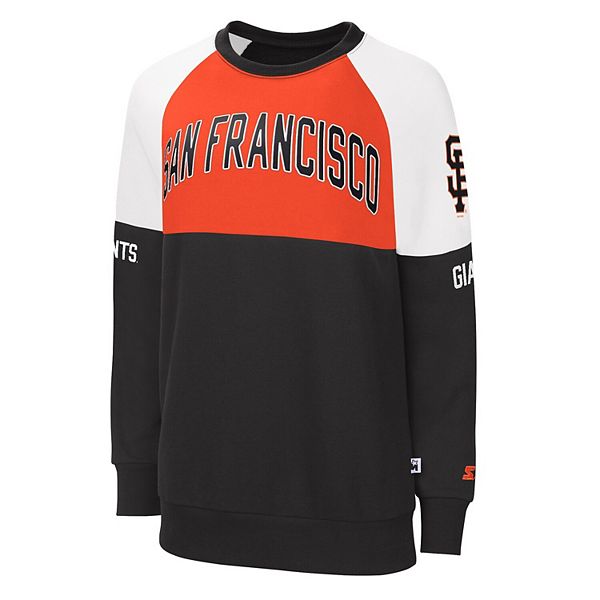 

Женский черно-оранжевый свитшот San Francisco Giants Baseline Raglan Starter