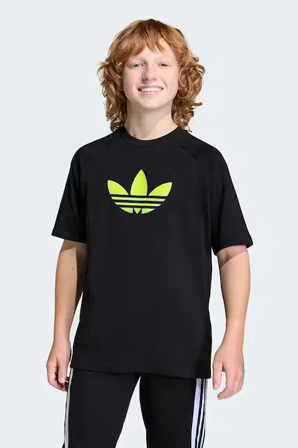 Футболка детская хлопковая Adidas Originals, черный