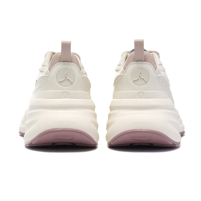 Кроссовки LI-NING 1990 Lifestyle Shoes Women's Low-top Beige/Brown, цвет Off White — фото 4