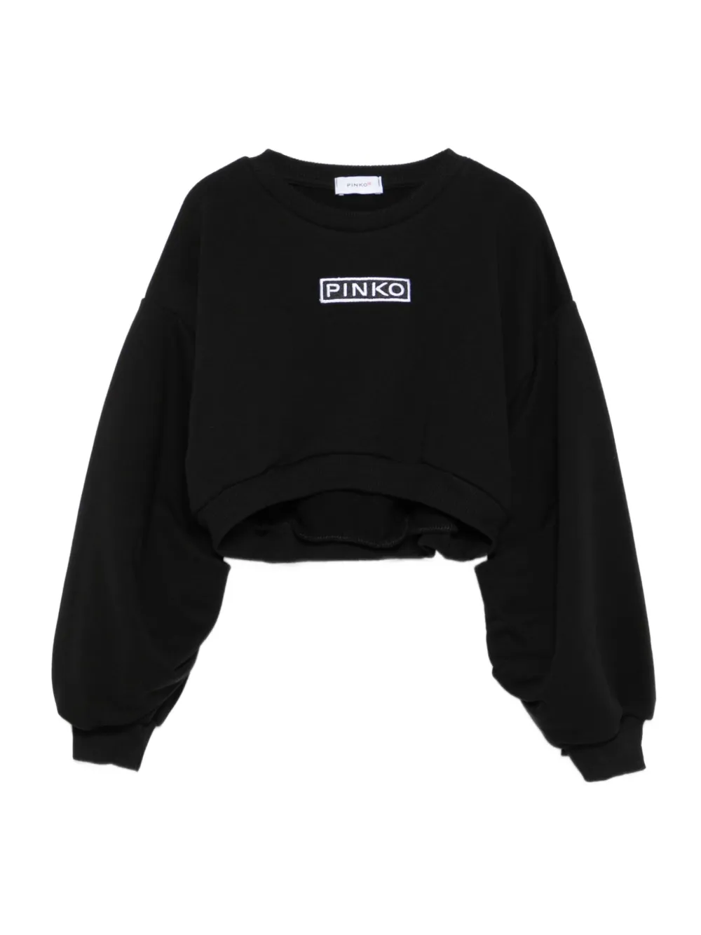 

Свитшот с вышитым логотипом Pinko Kids, черный
