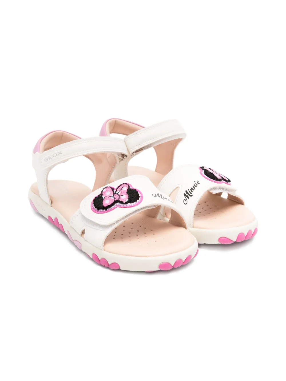 

Сандалии Haiti с цветочной аппликацией Geox Kids, белый