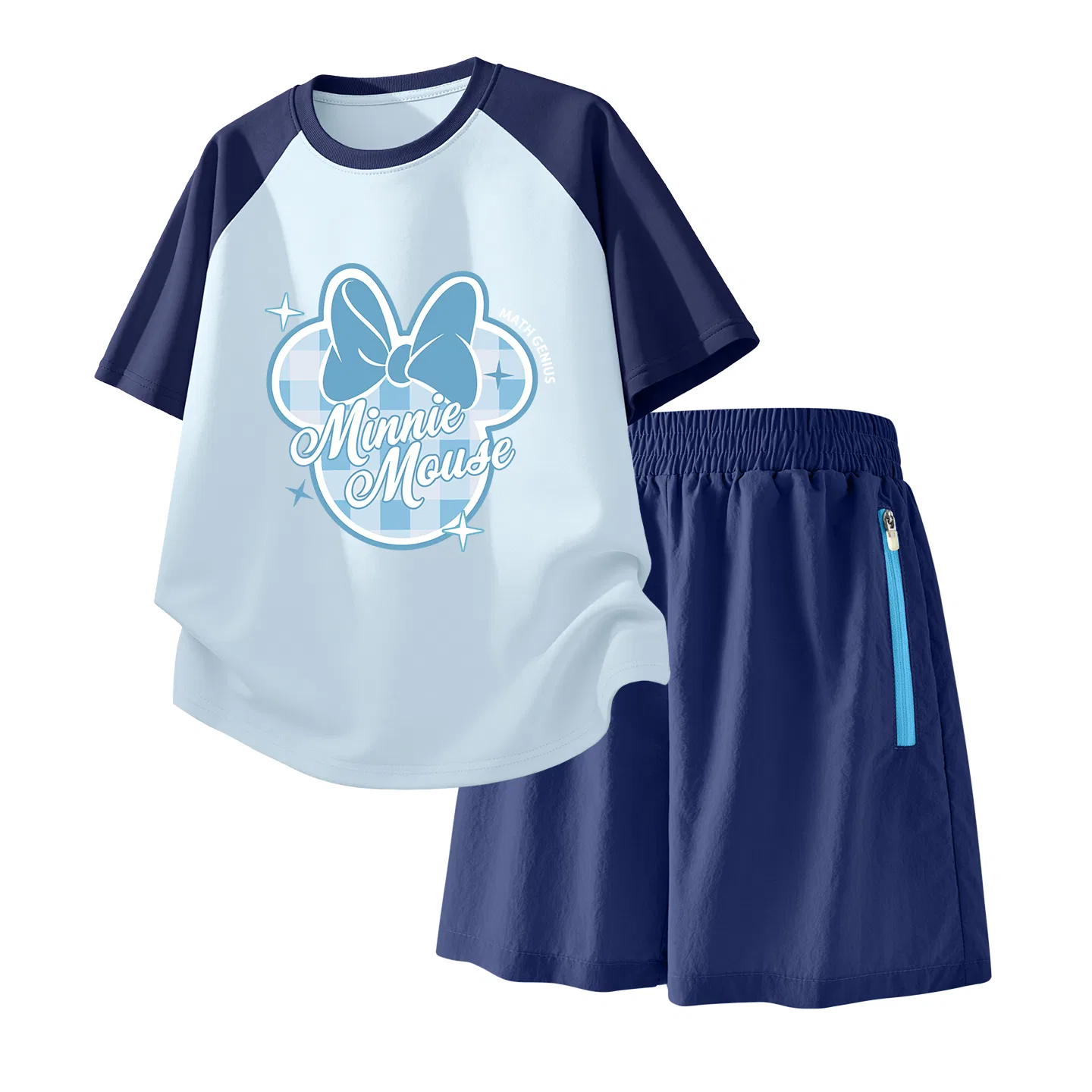 Детский спортивный костюм Casual Sportswear 2 Piece Set Disney, Dark Indigo Blue+Solid Color Deep Sea Blue