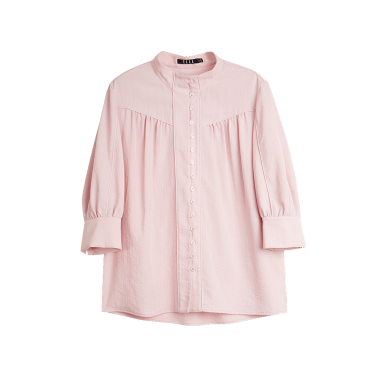 

ELLE Рубашка Women's Pink Stand Collar Moderate