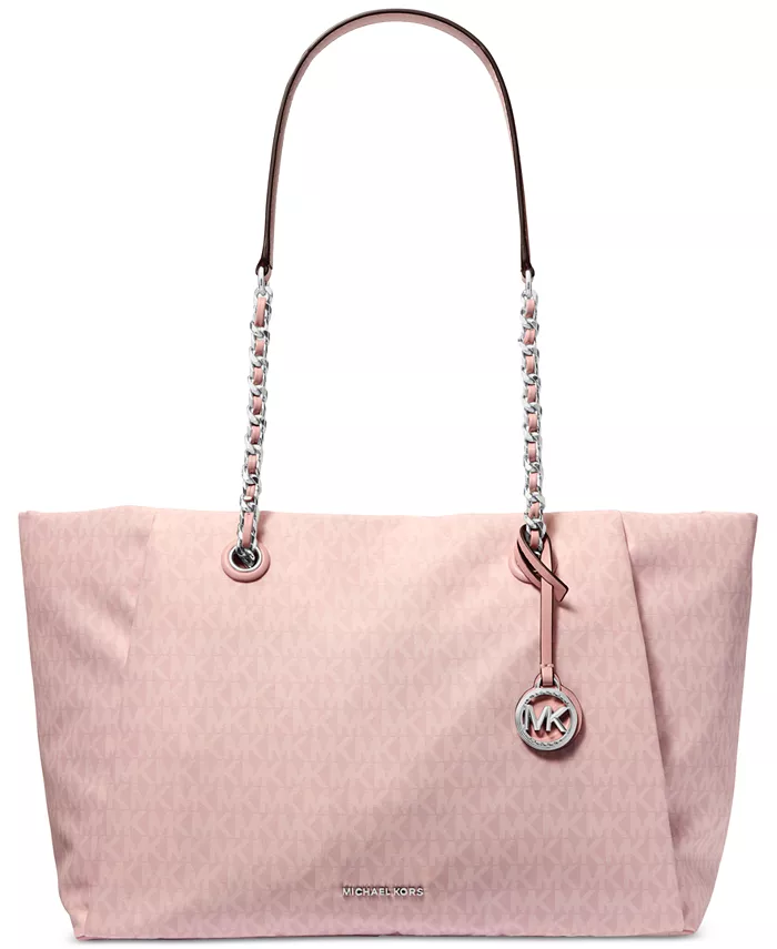 

Сумка-шоппер Georgia Logo с молнией, коричневая Michael Kors, розовый