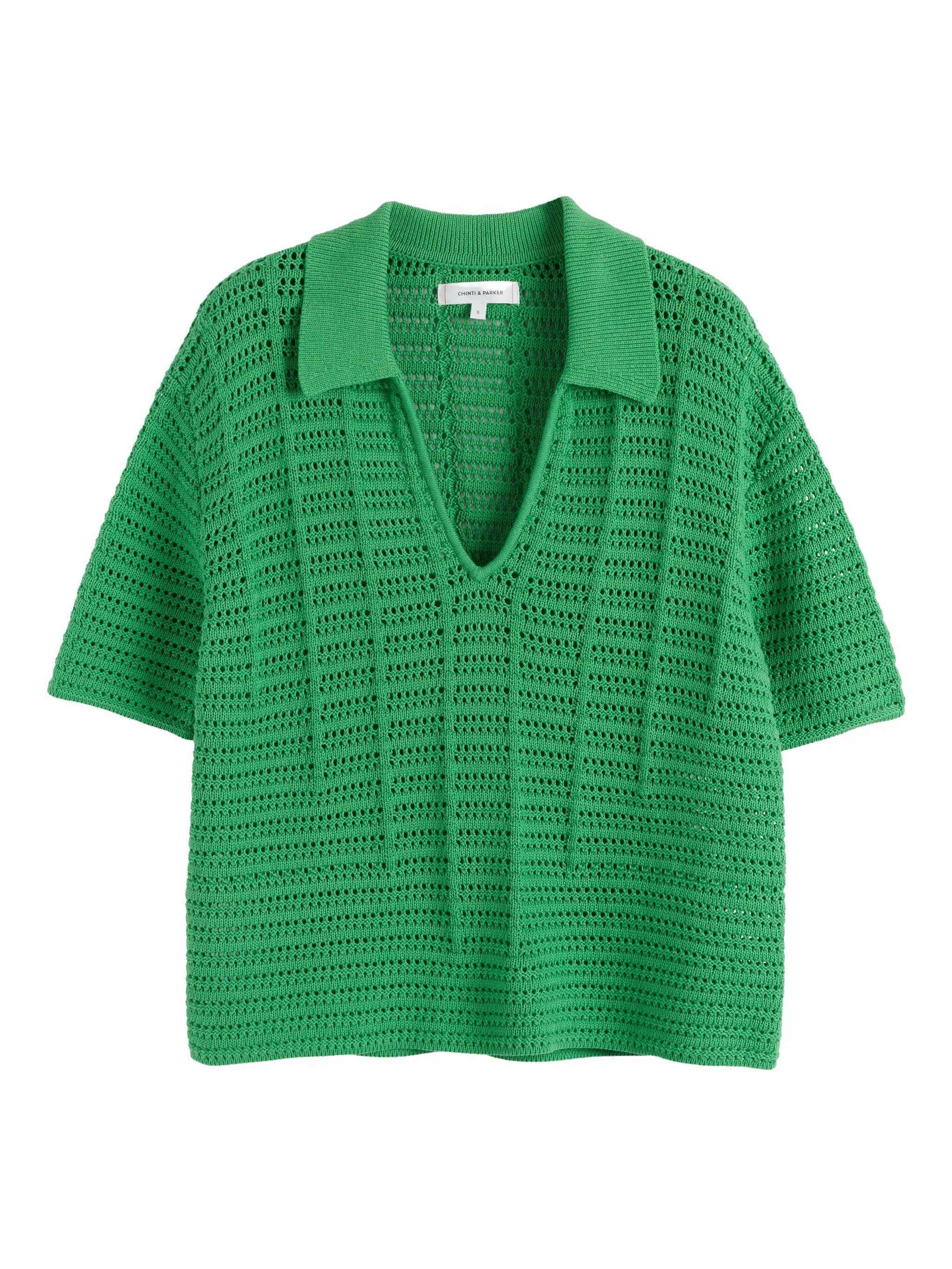 

Комплект из топа и шортов в технике кроше Chinti & Parker, зеленый