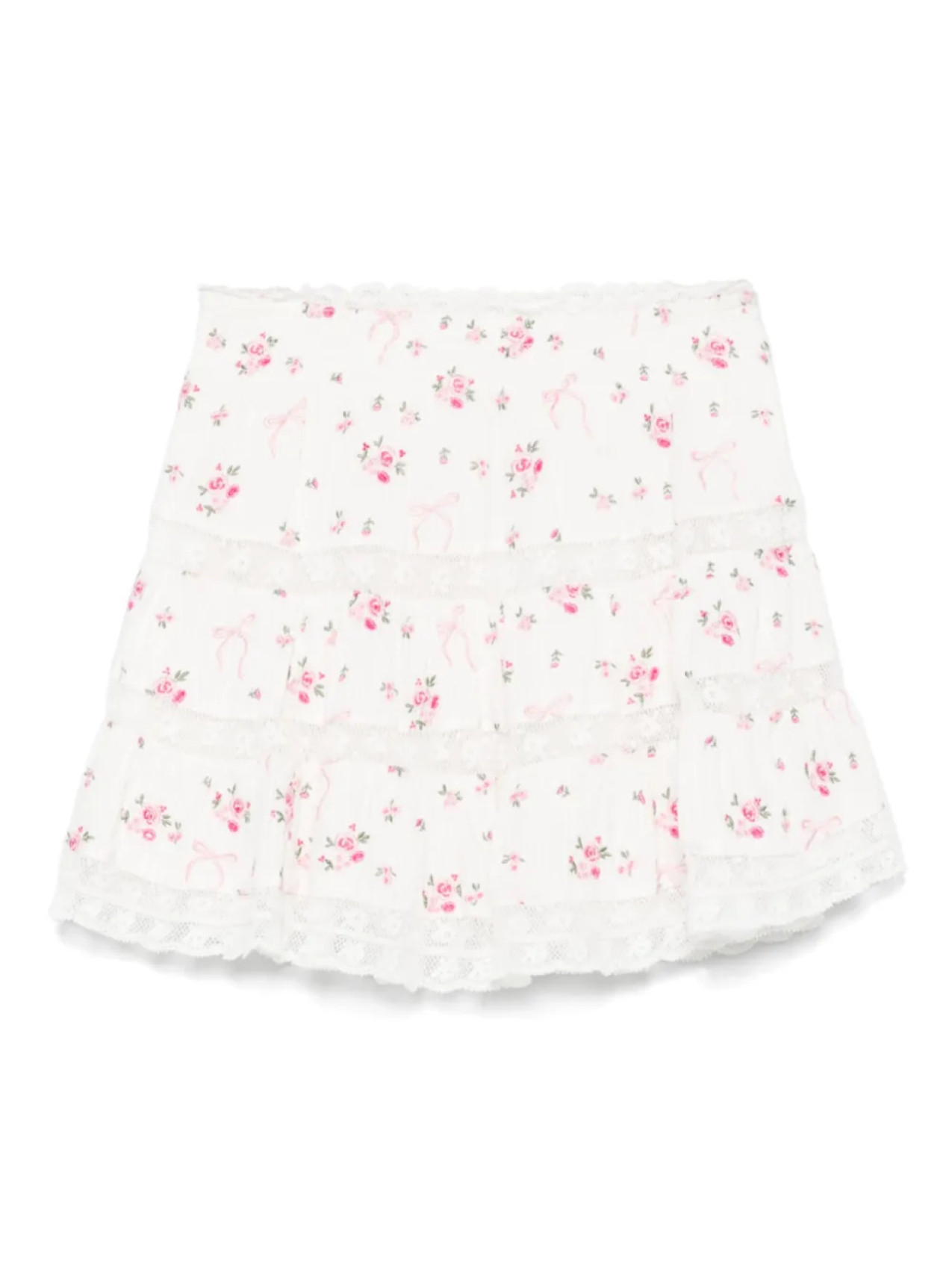 

LoveShackFancy юбка мини Viro, белый