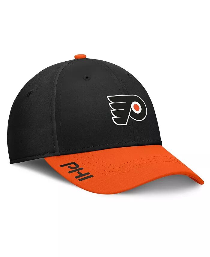 

Мужская черная/оранжевая бейсболка Philadelphia Flyers Authentic Pro Rink Flex Fanatics