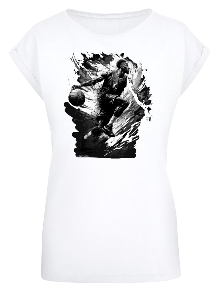 

F4NT4STIC Футболка с коротким рукавом Basketball Splash Sport белого цвета, Белый, F4NT4STIC Футболка с коротким рукавом Basketball Splash Sport белого цвета