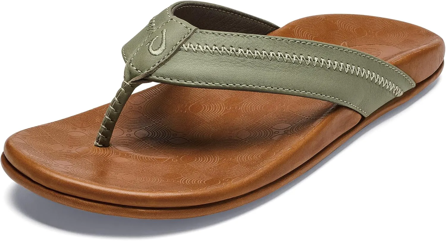 

Мужские кожаные пляжные сандалии OLUKAI Hiapo, выполненные из качественных материалов, легкие и прочные, обеспечивают комфорт и поддержку на весь день, серый