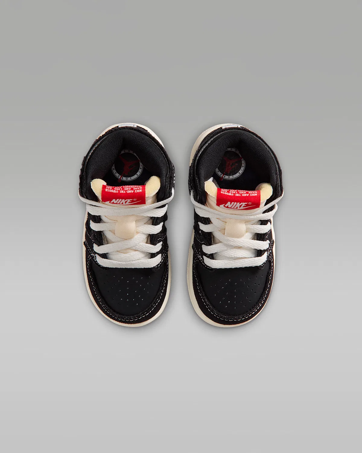 Кроссовки Jordan 1 Retro High OG для малышей, Black/Gum Medium Brown/Sail — фото 4
