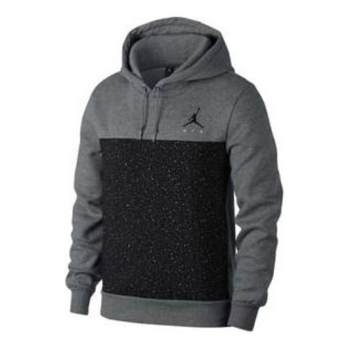 

Толстовка Air Jordan Logo Splicing Hoodie 'Dark Grey Black', серый