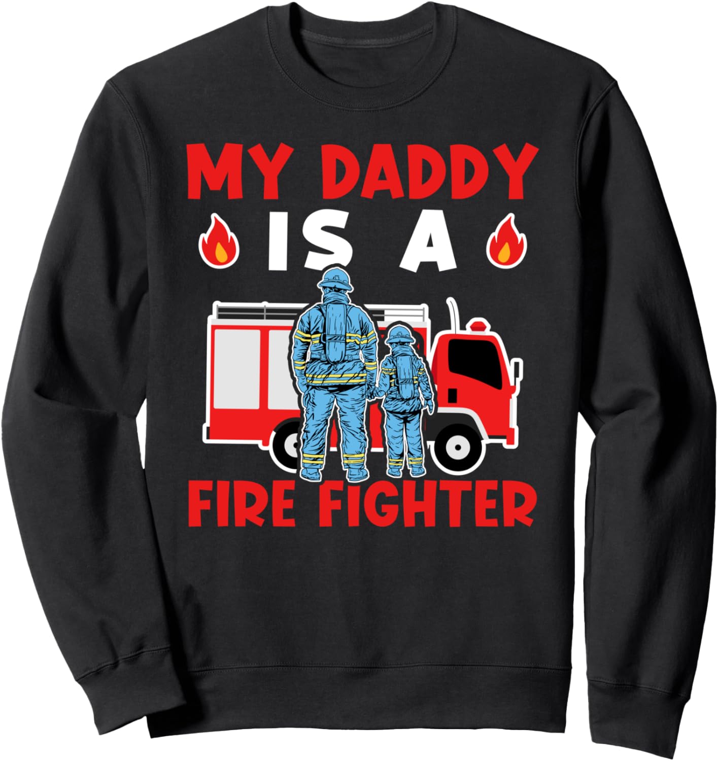 

Толстовка «Пожарный: Мой папа - пожарный», черная Cute Fire Fighter Designs For Girls And Boys