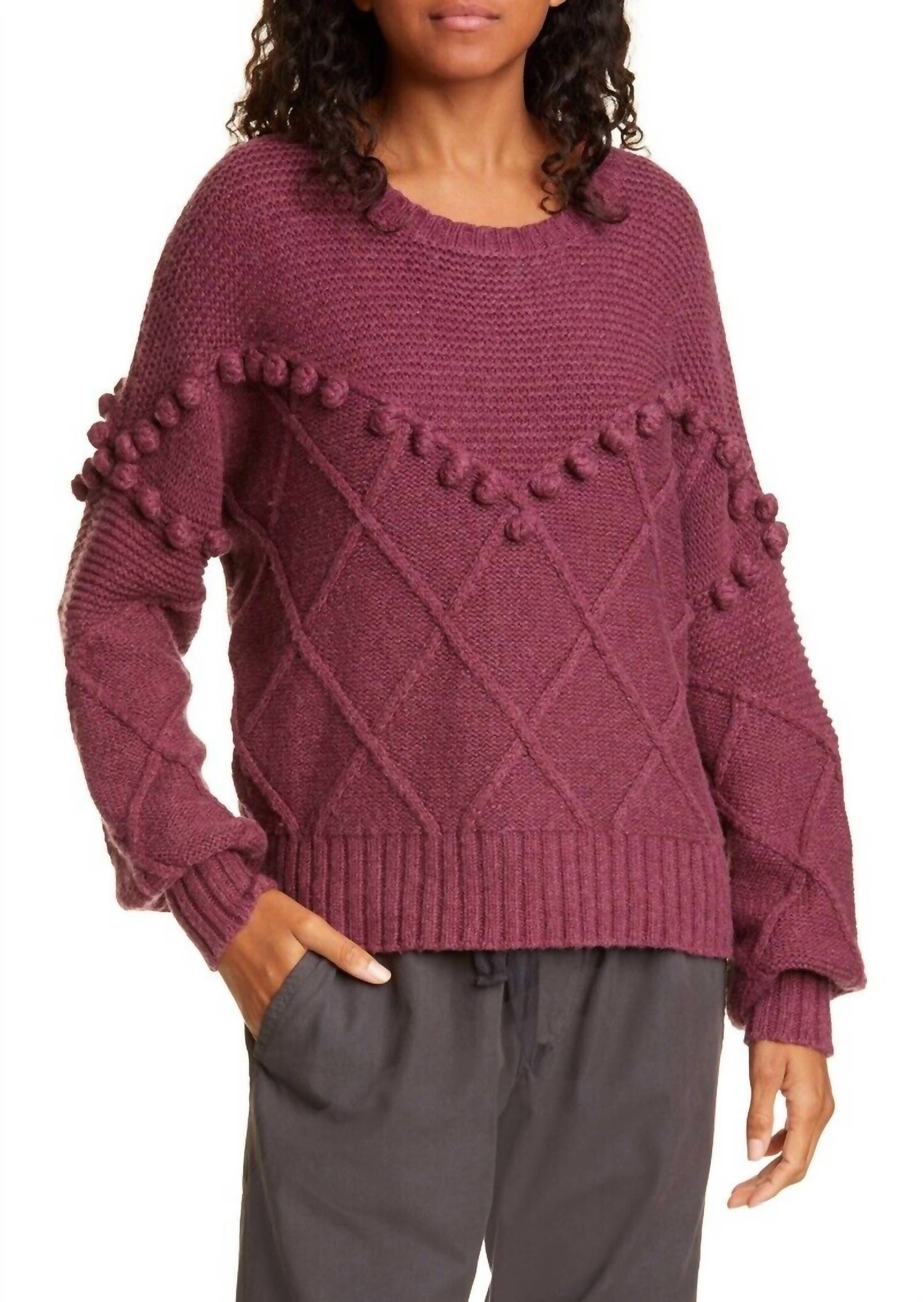 

Свитер-пуловер Kaaya Textured Mixed Knit Purple NSF