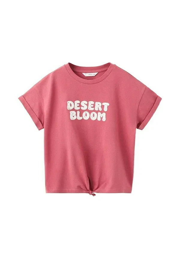 Футболка с принтом Mango Kids, бордовый