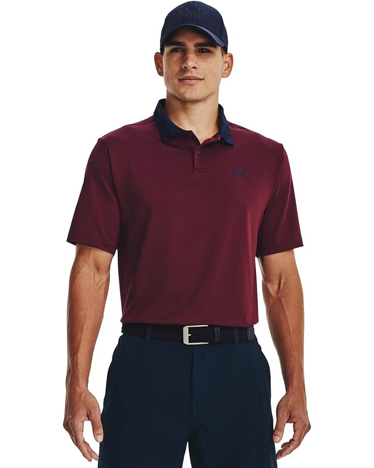 

Поло Under Armour Golf Performance 3.0 Novelty, цвет Maroon/Midnight Navy