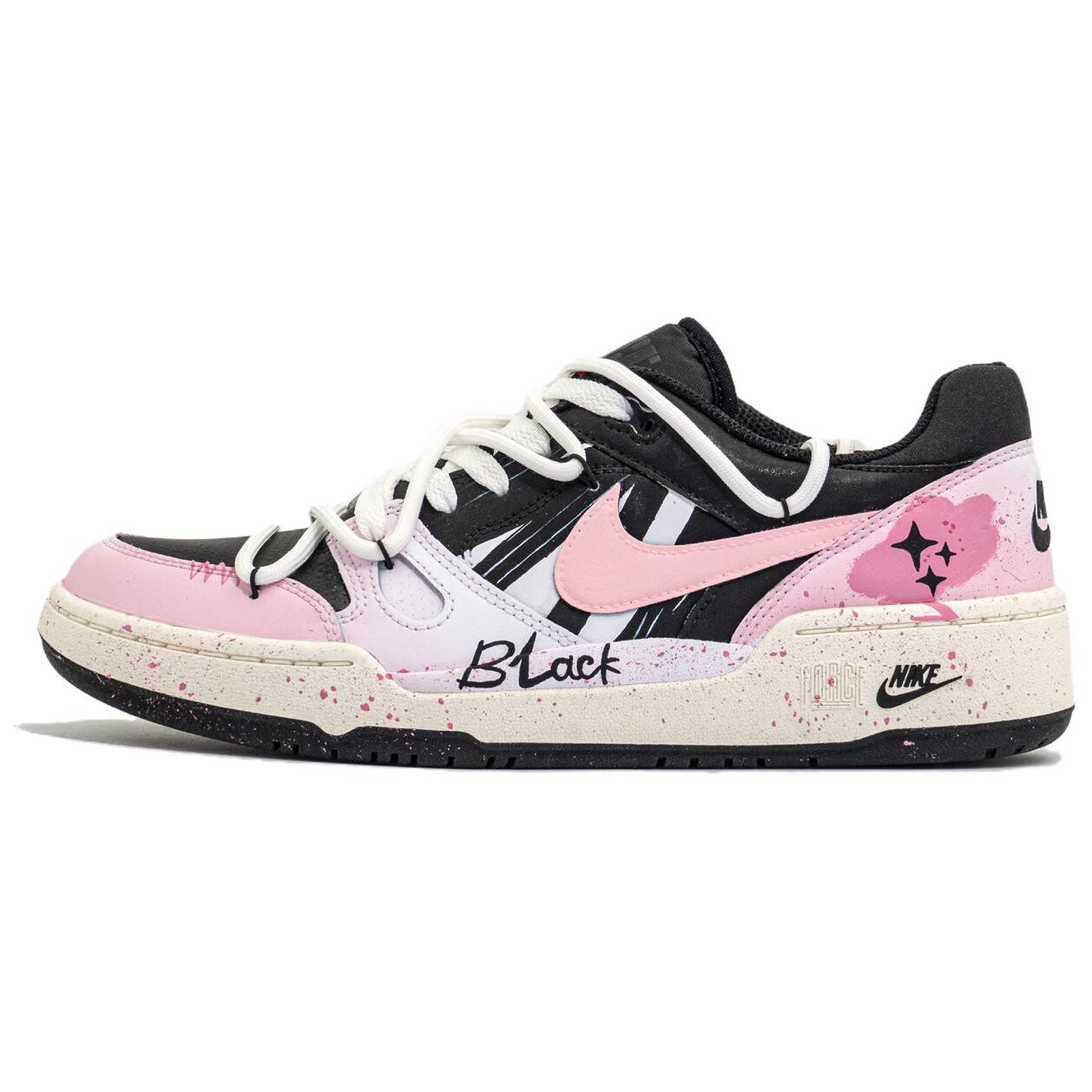 

Кроссовки Nike Full Force Skateboarding Shoes Men Low-top Black/pink, черный
